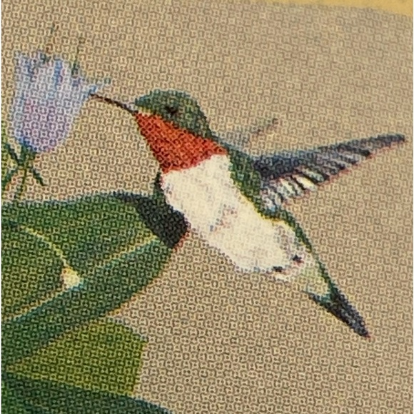 Hummingbird floral PIN Bird flower BROOCH handmade Vermont Nancy Revoir Dezotell - Picture 3 of 15